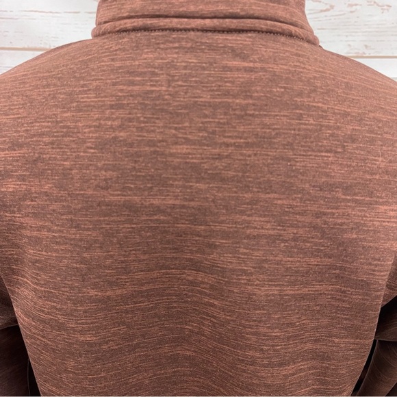 Athleta Half Zip Altitude Polartec Fleece Crop Mock Neck Sweatshirt Rust - Picture 11 of 15